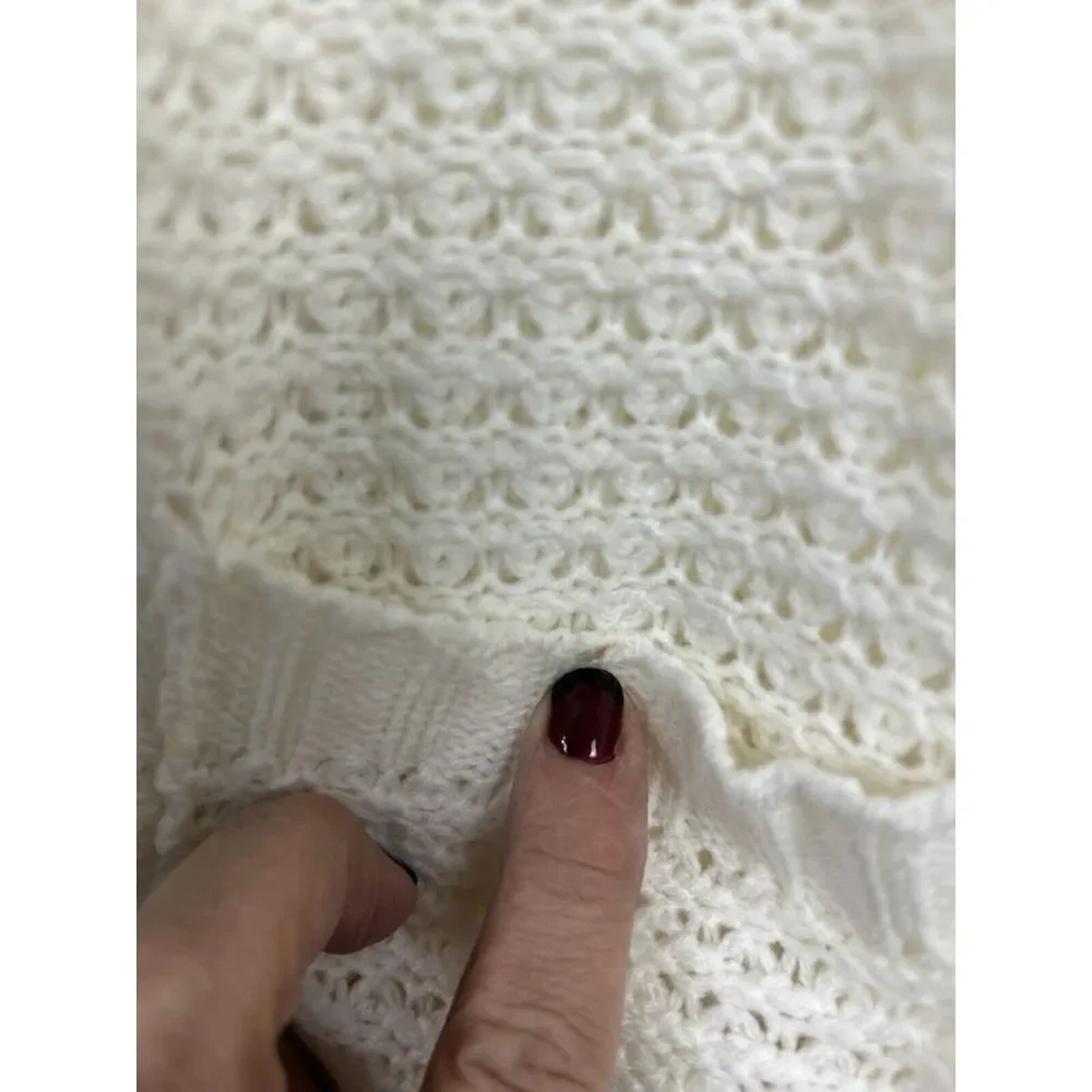 Jasson Maxwell Cardigan Duster Sweater Women M Long Jacket Open‎ Front Cream